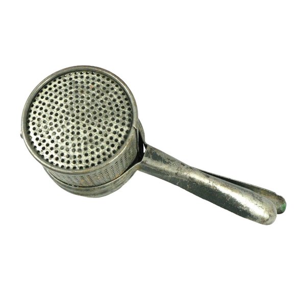 Potato Ricer Juicer Hand Press Masher Metal Primitive Vintage - Picture 8 of 12